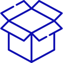 Icône représentant un carton ouvert