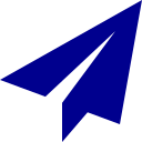 Icône représentant un avion en papier