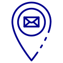 Icône représentant un point sur une carte avec une lettre à l'intérieur du marqueur